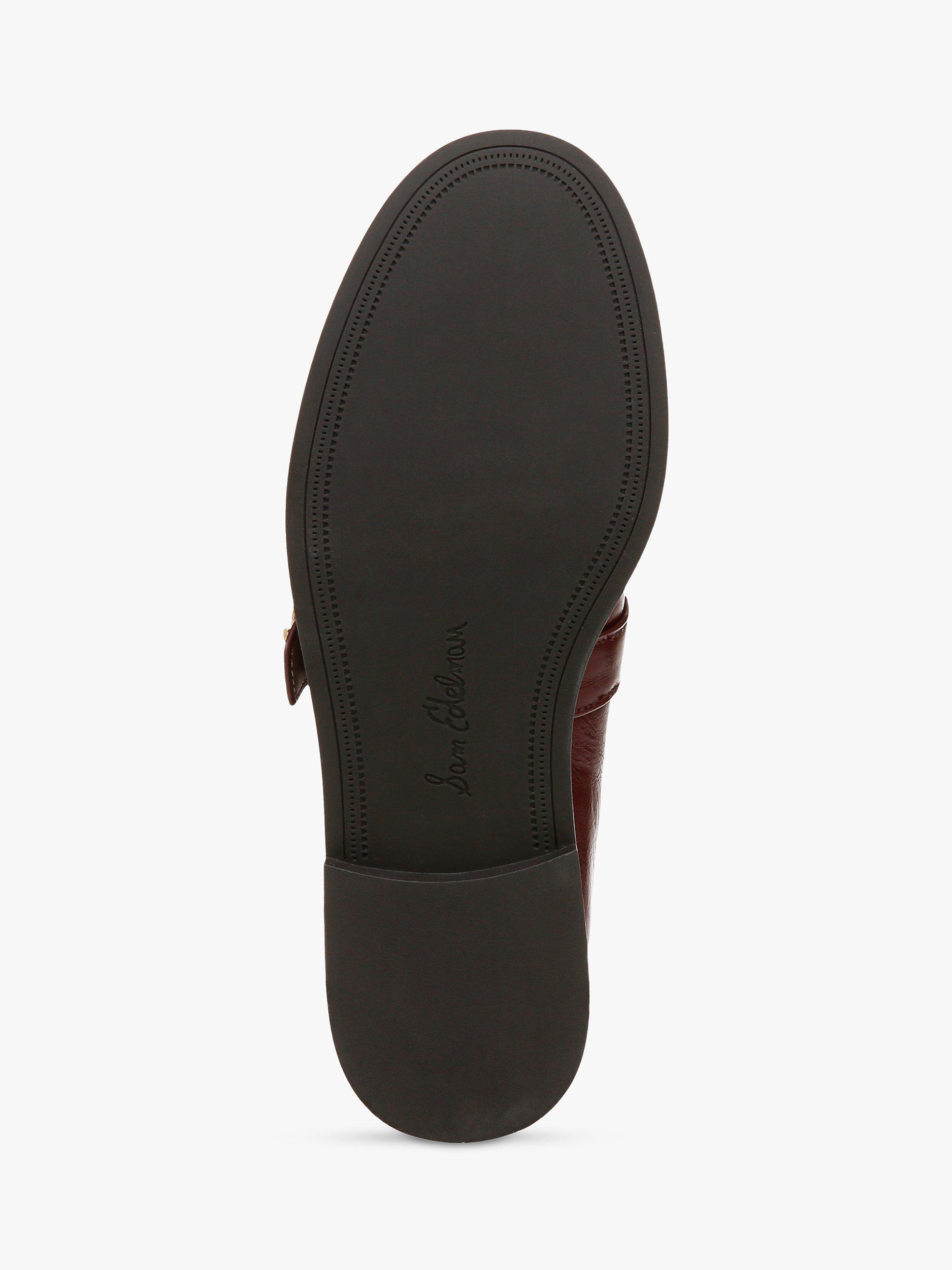 Product image 6 of 6, which shows Sam Edelman Elaina Leather Mary Jane Loafers, French Burgundy, 3