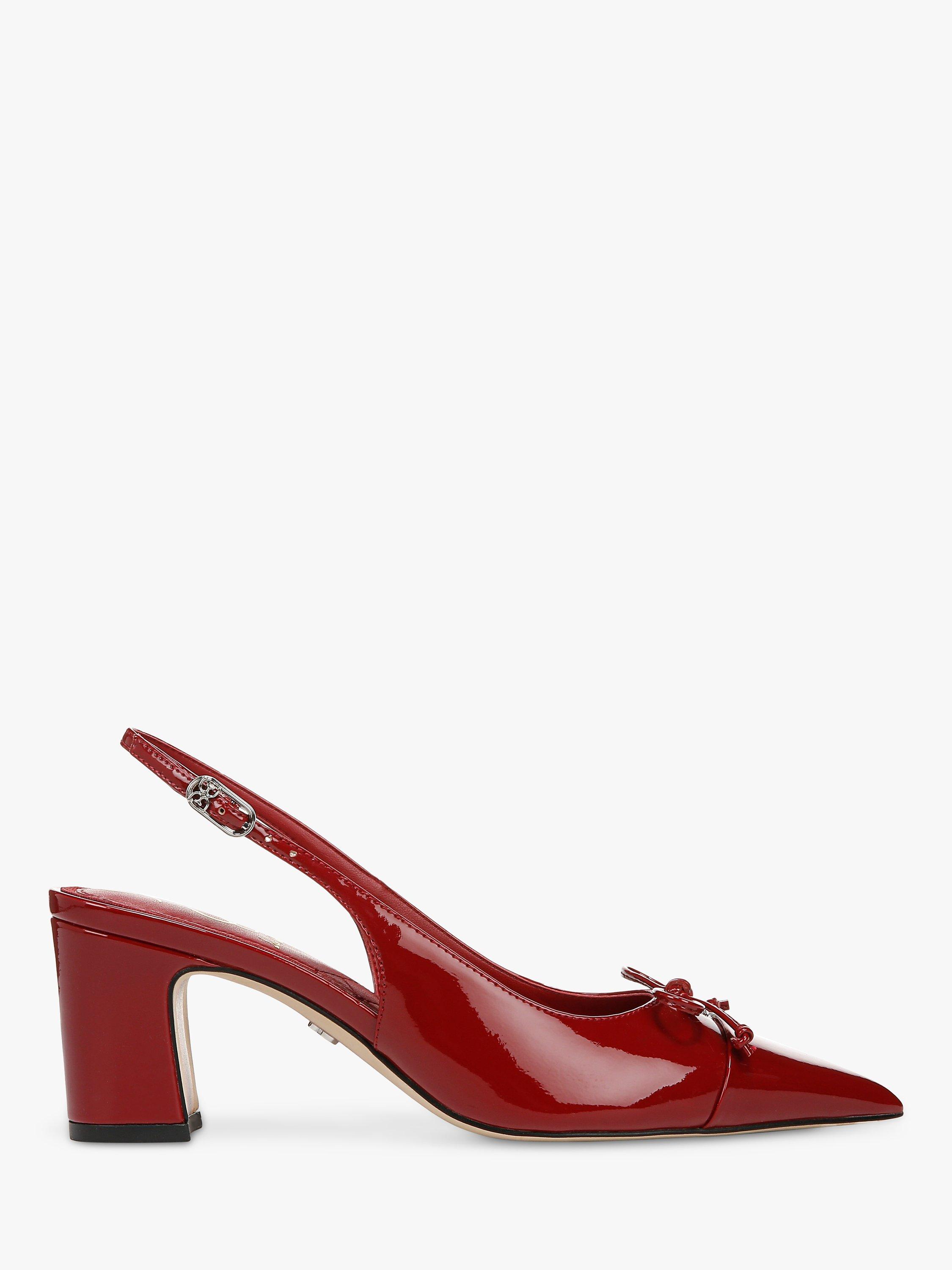 Sam Edelman Willette Pointed Slingback Courts, Deep Scarlet, 3