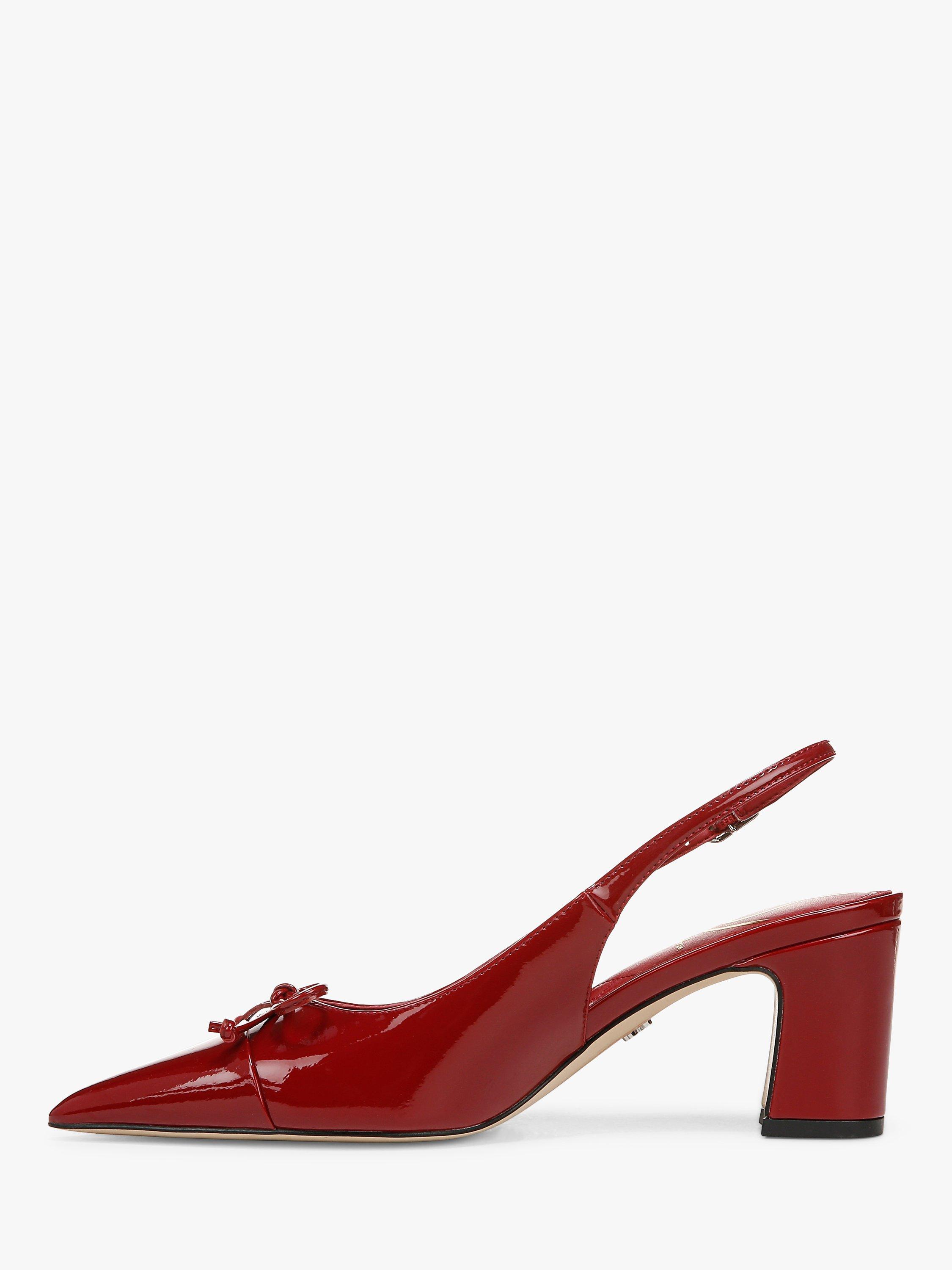 Sam Edelman Willette Pointed Slingback Courts, Deep Scarlet, 3