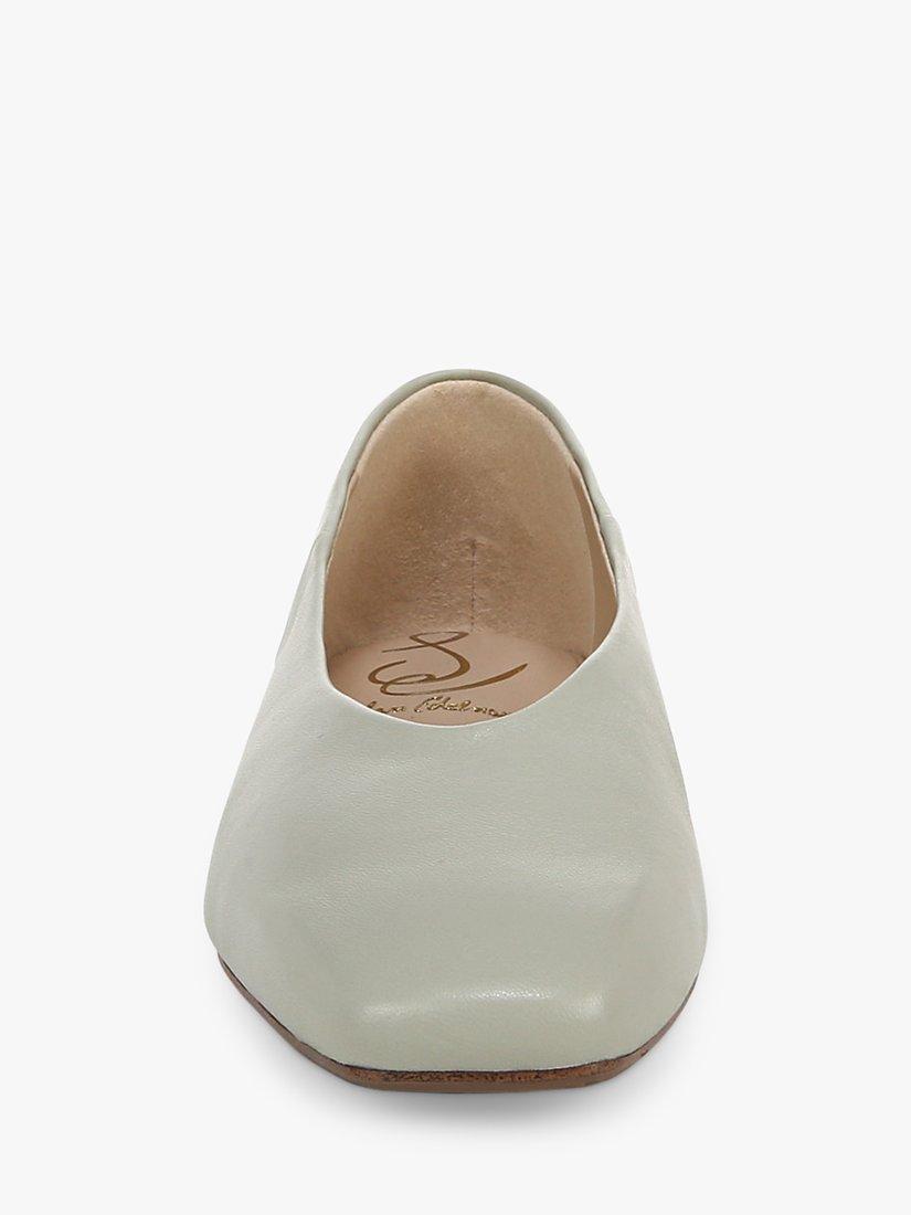 Product image 2 of 6, which shows Sam Edelman Kasey Leather Ballet Flats, Silver Sage, 3