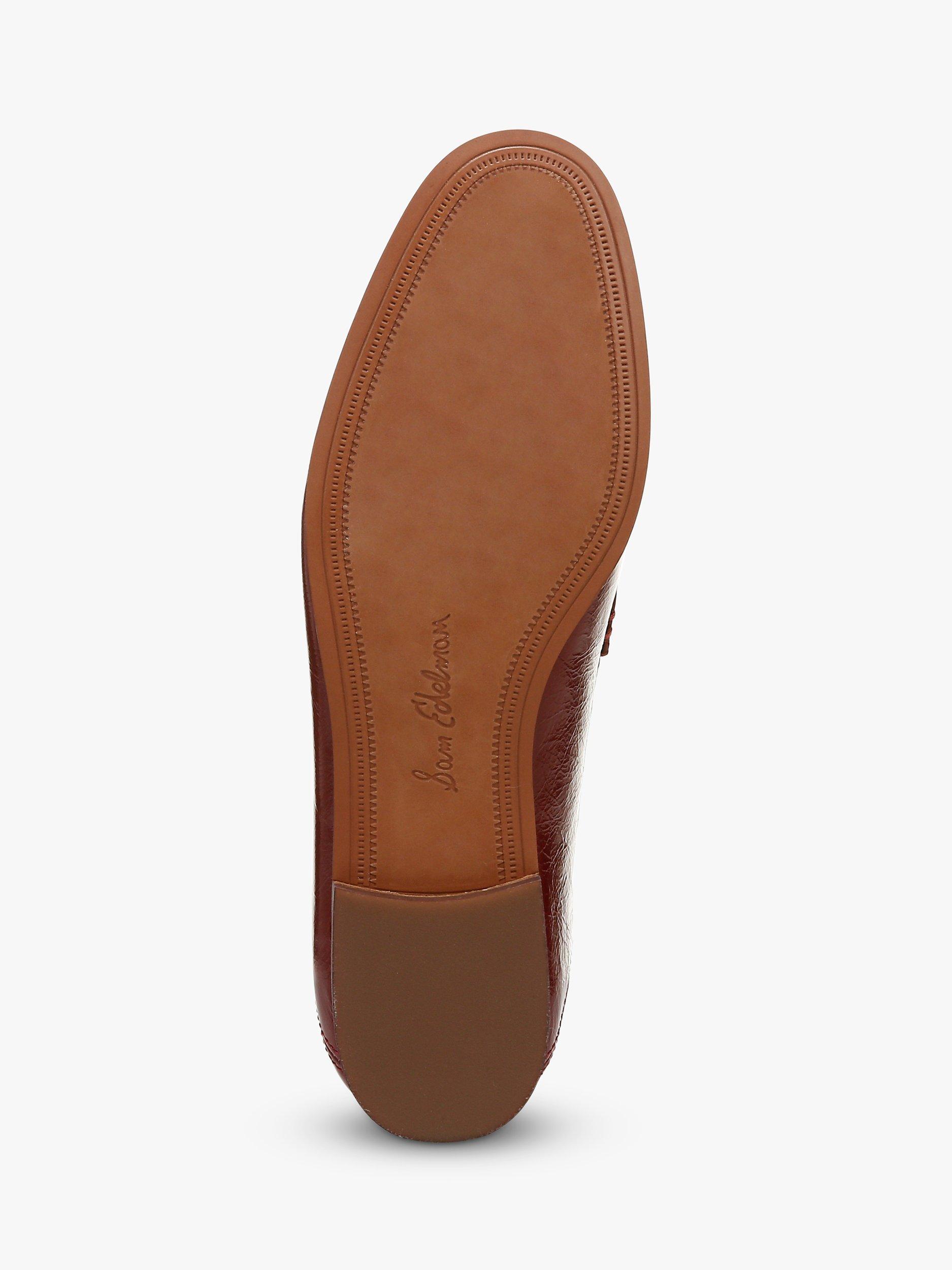 Product image 6 of 6, which shows Sam Edelman Loraine Leather Loafers, Cabernet Red, 3