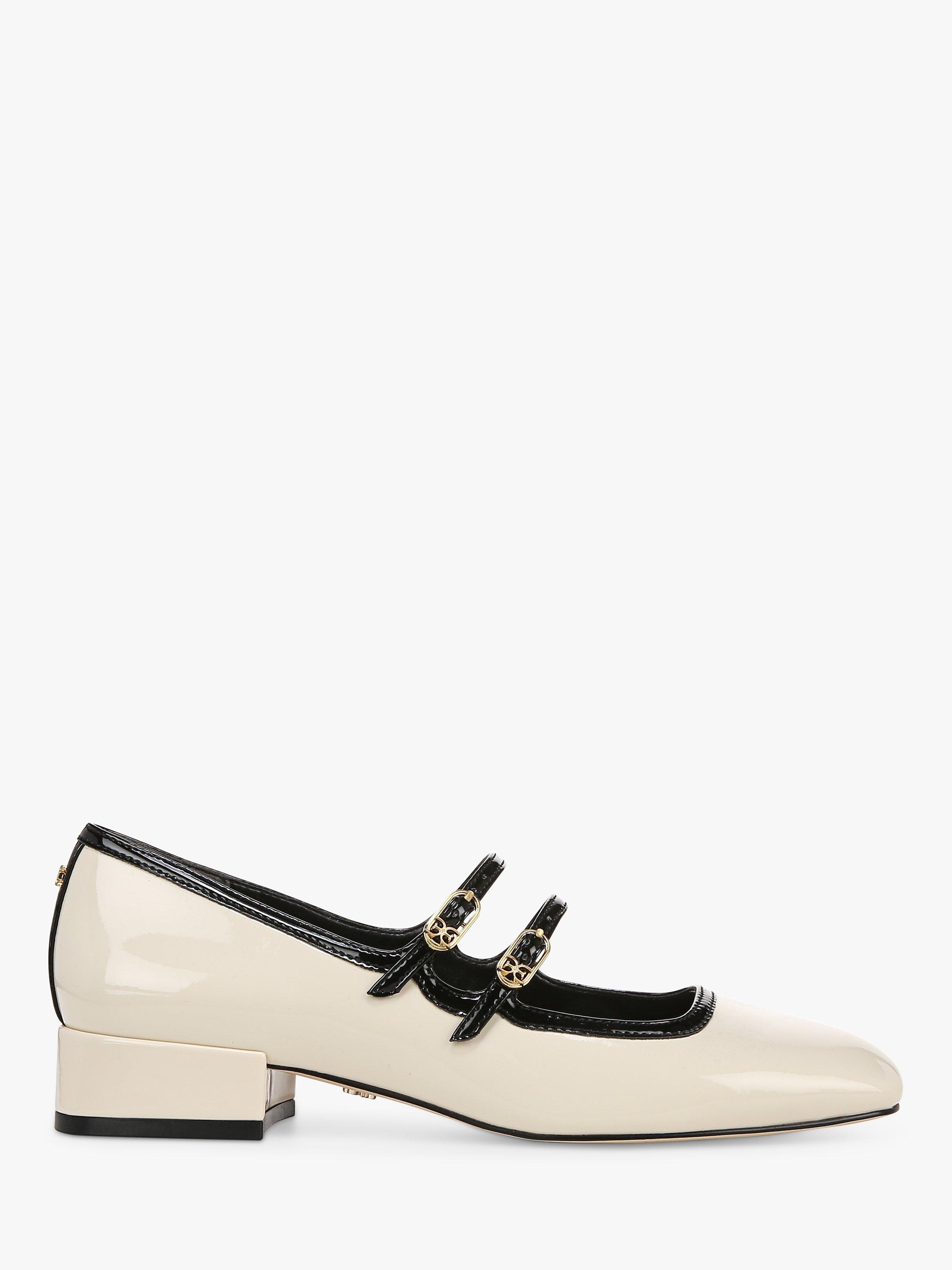 Product image 1 of 6, which shows Sam Edelman Juliet Mary Janes, Alpine Ivory/Black, 3
