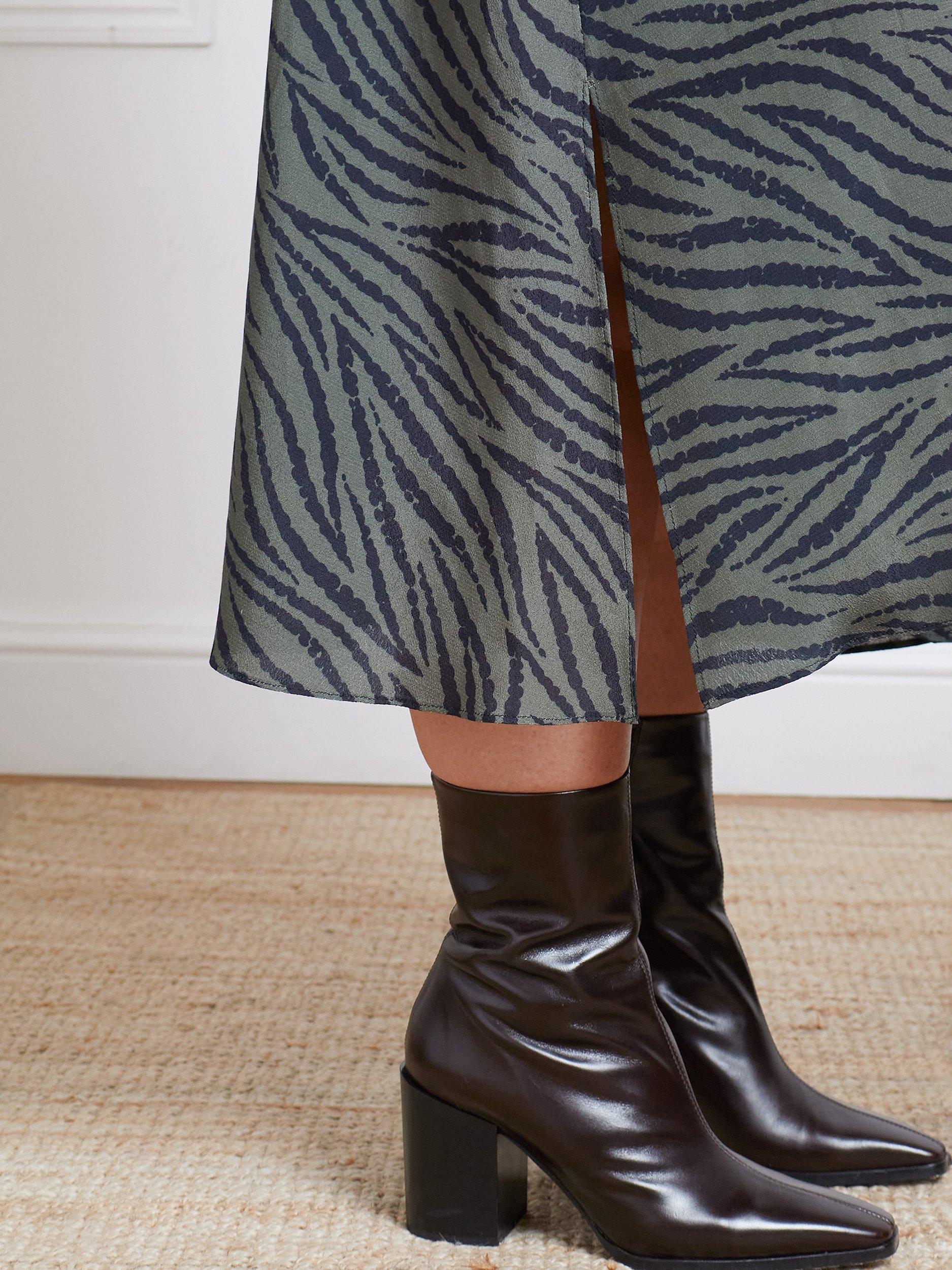 Product image 3 of 4, which shows Live Unlimited Curve Animal Print Dress, Khaki, 12