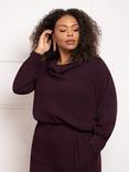 Live Unlimited Curve Cowl Neck Top, Burgundy