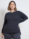 Live Unlimited Curve Cashmere Blend Jumper, Grey