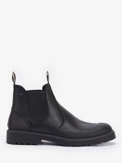 Barbour Patton Waterproof Leather Chelsea Boots, Black