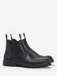 Barbour Patton Leather Chelsea Boots, Classic Black