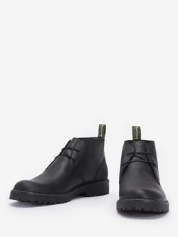 Barbour Maxwell Waterproof Leather Chukka Boots - view 2, Black