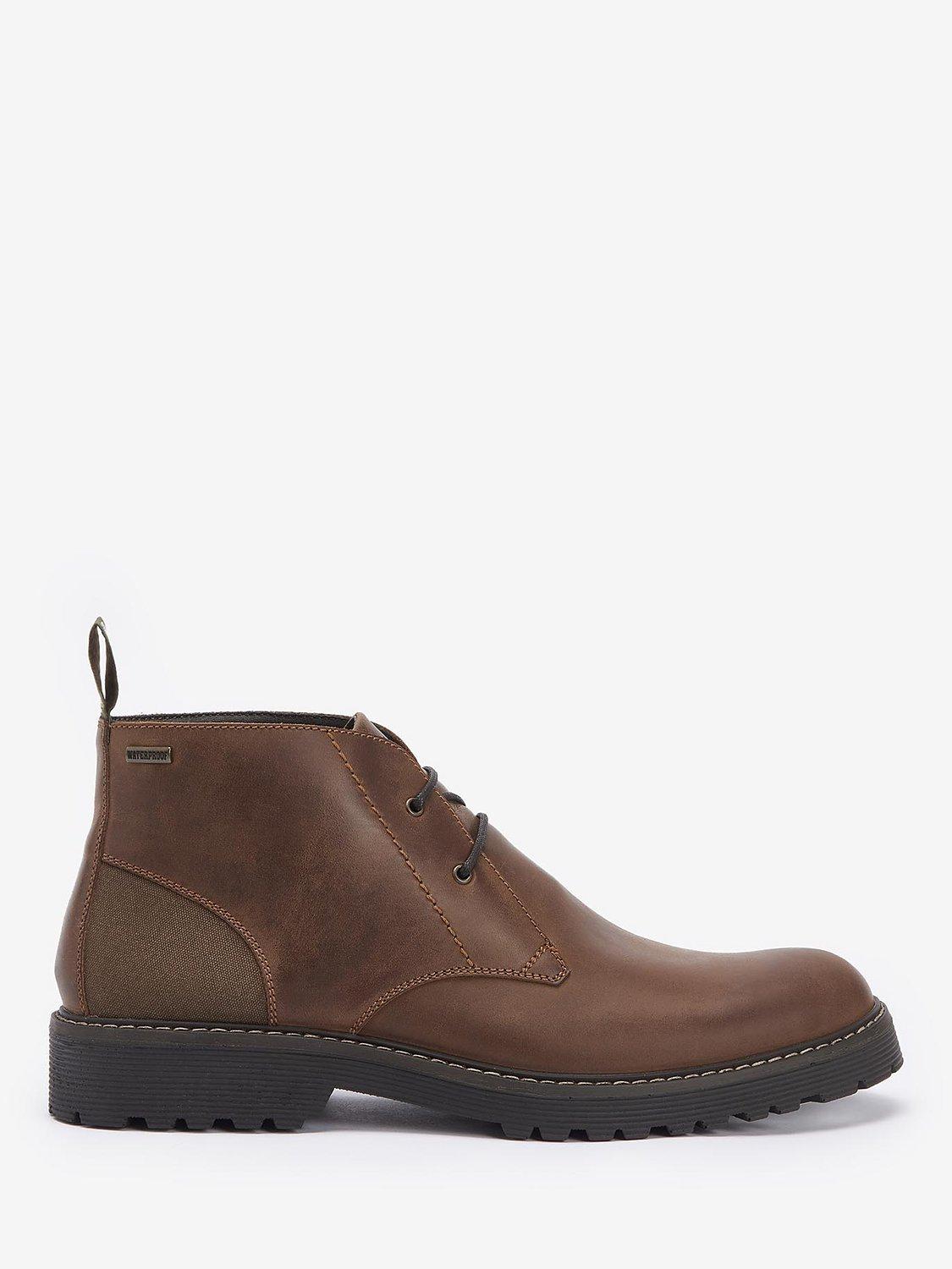 Barbour Maxwell Leather Chukka Boots Teak