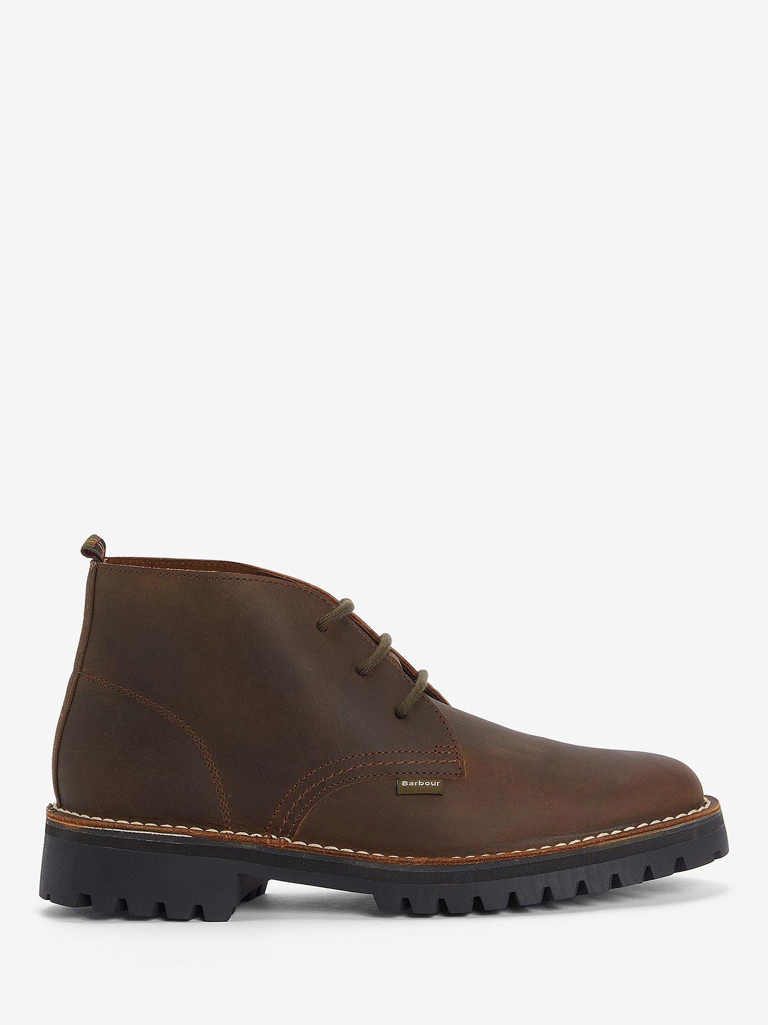 Barbour Hobart Leather Chukka Boots Brown