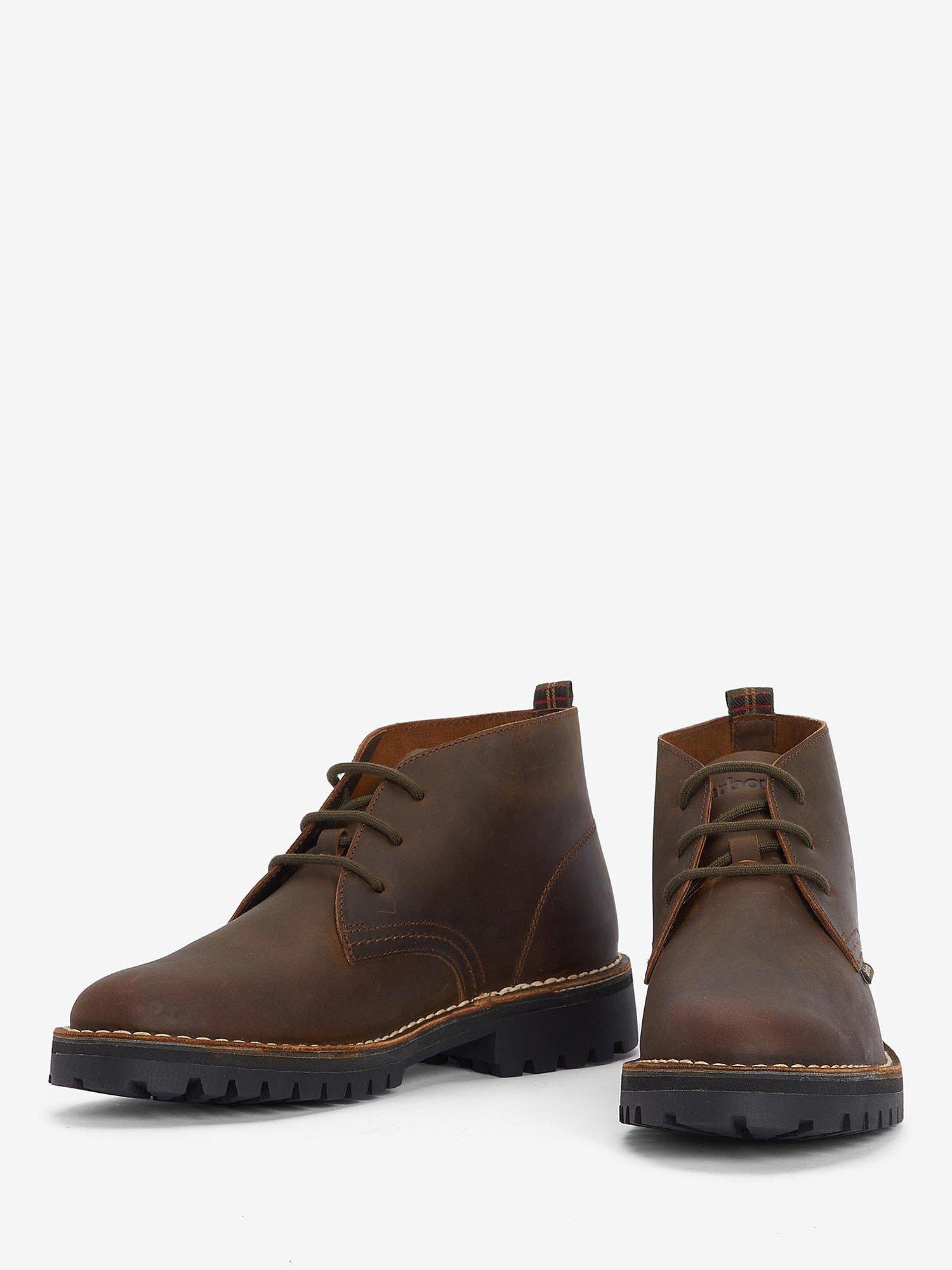 Product image 3 of 5, which shows Barbour Hobart Leather Chukka Boots, Brown, 8