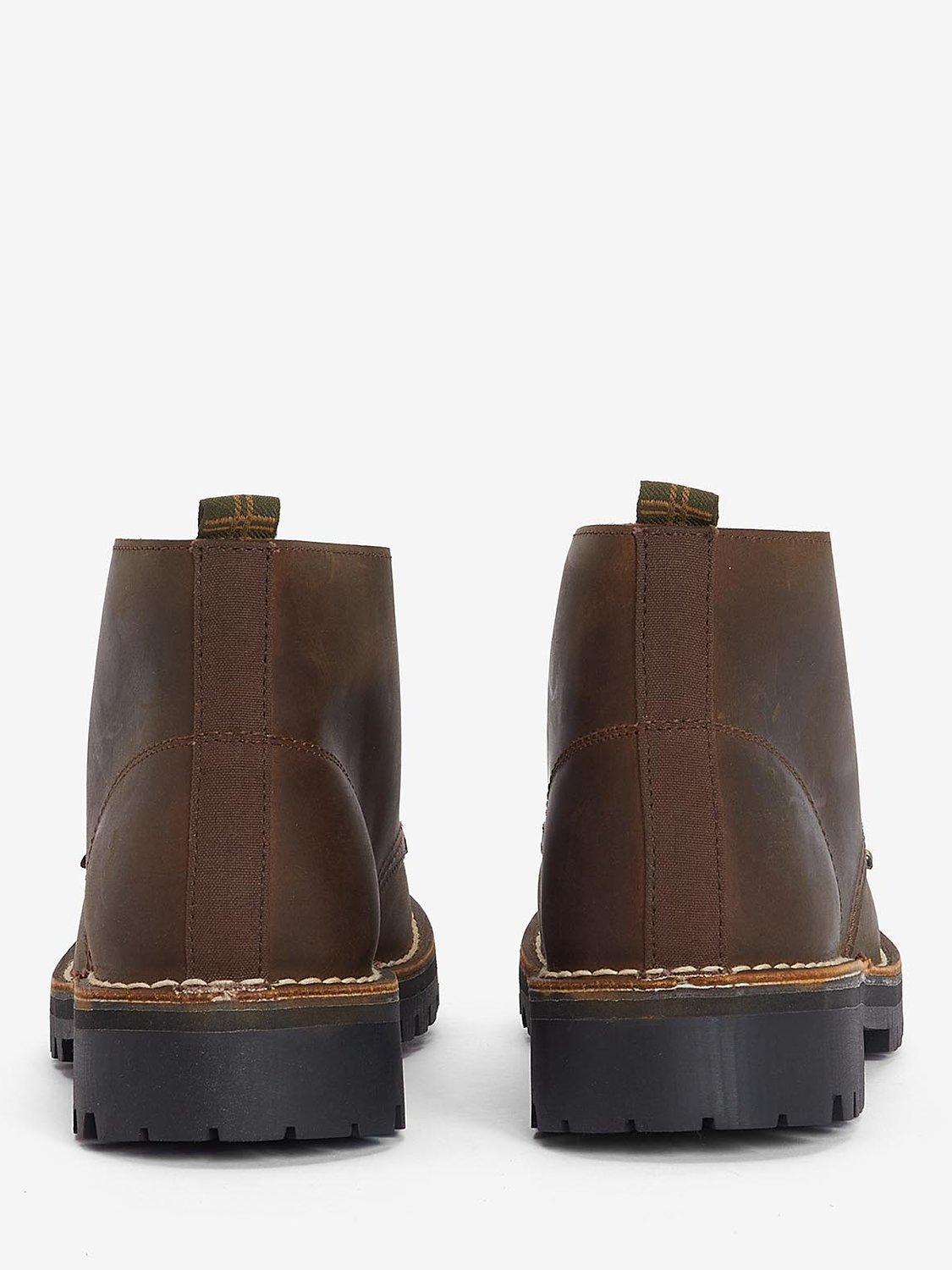 Product image 4 of 5, which shows Barbour Hobart Leather Chukka Boots, Brown, 8
