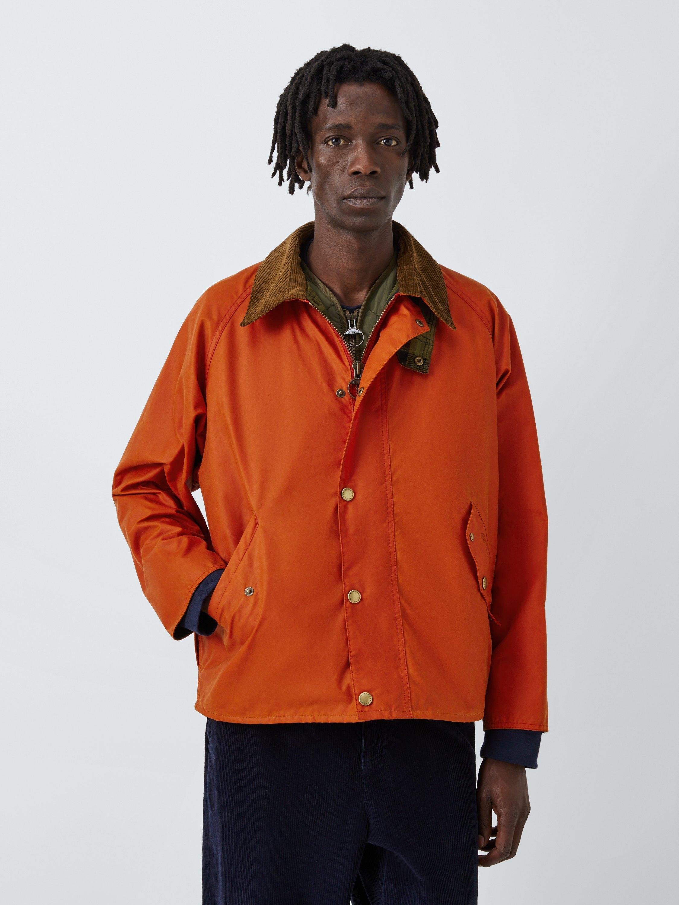 Orange barbour jacket on sale