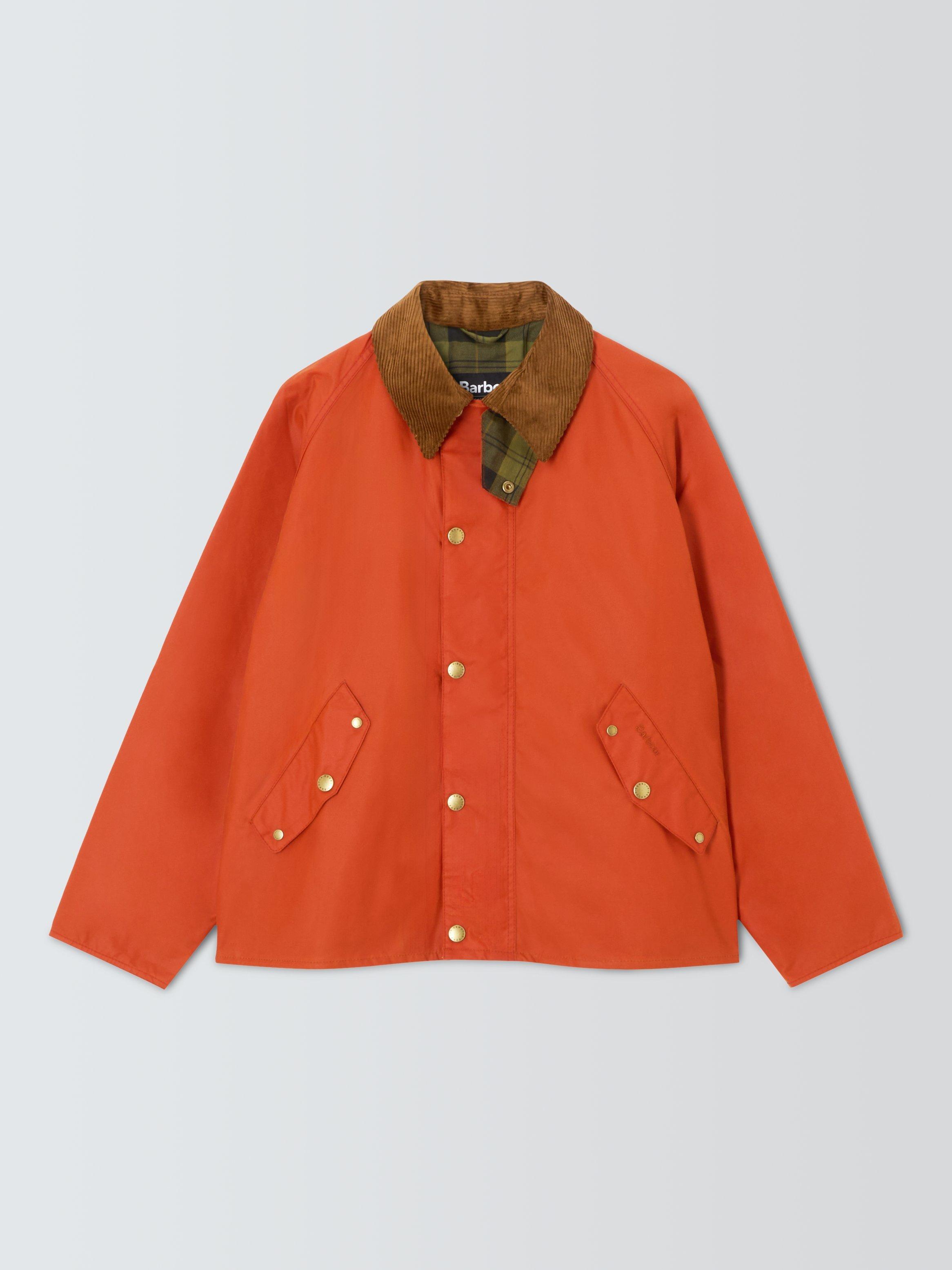 Barbour wax jacket Orange on sale