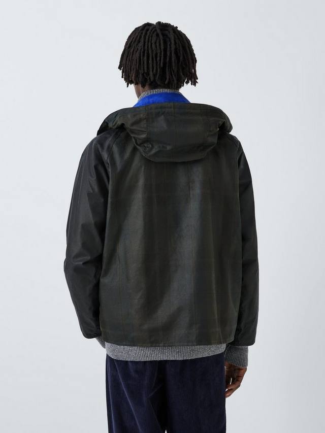 Barbour Tomorrow's Archive Speych Tartan Waxed Jacket, Navy Barbour Tomorrow's Archive Speych Tartan Waxed Jacket, Navy