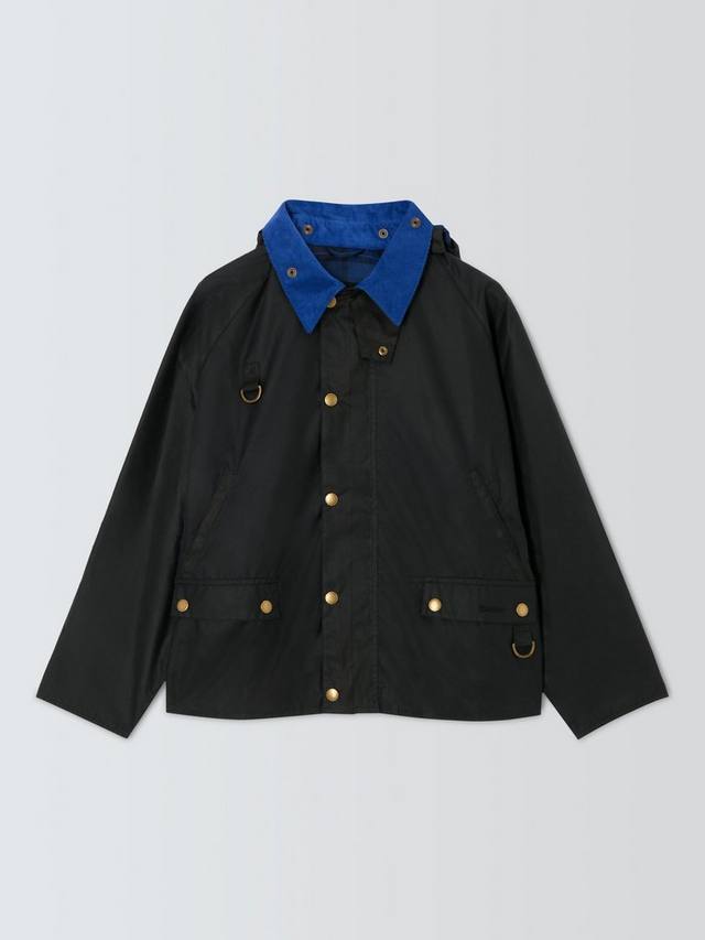 Barbour Tomorrow's Archive Speych Tartan Waxed Jacket, Navy Barbour Tomorrow's Archive Speych Tartan Waxed Jacket, Navy