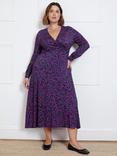 Live Unlimited Curve Petite Leopard Dress, Bright Pink/Multi, Bright Pink/Multi