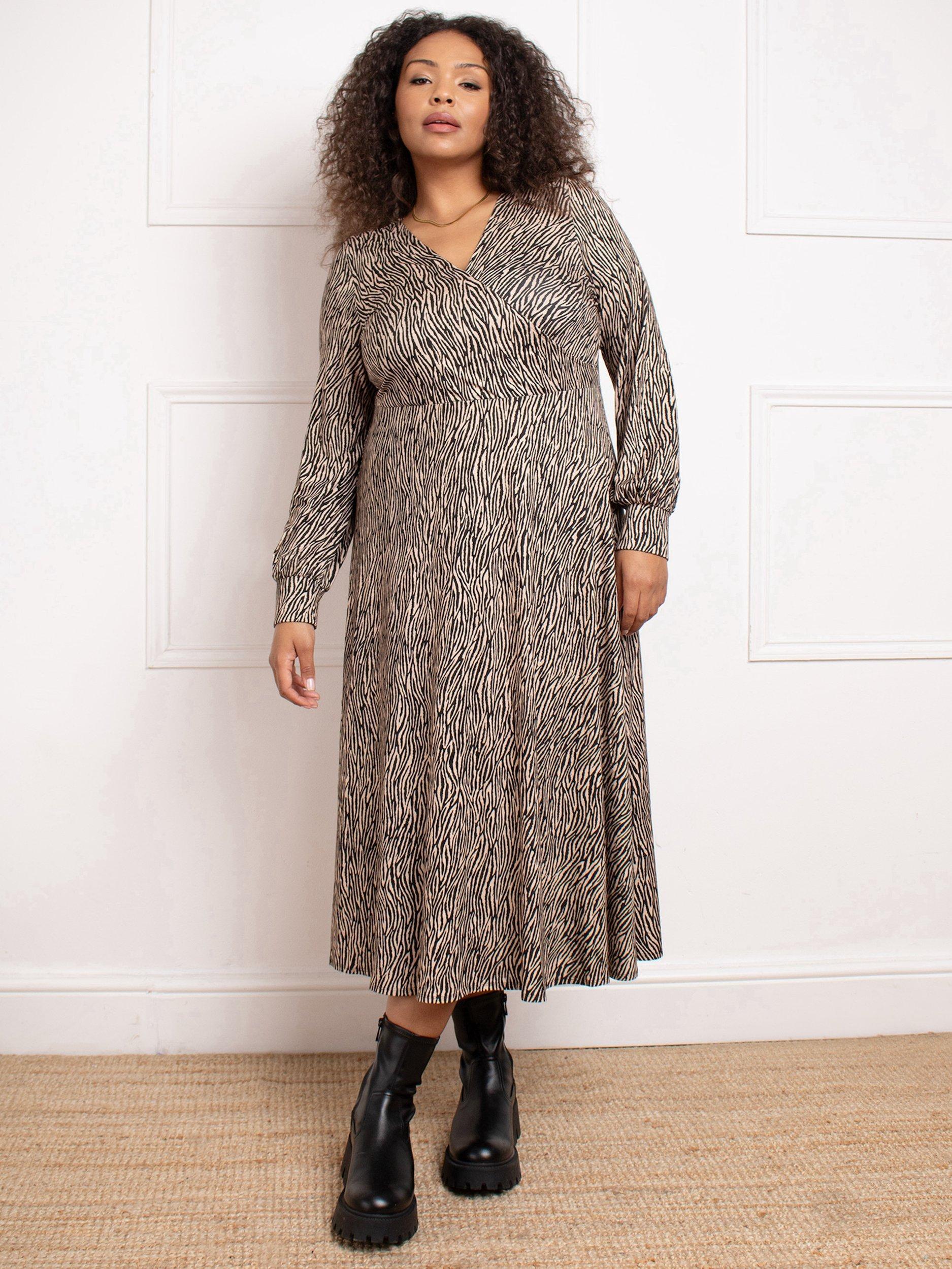 Plus size zebra print dress best sale