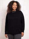 Live Unlimited Curve Wrap Detail Cardigan, Black