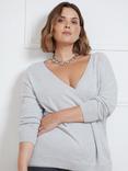 Live Unlimited Curve Wrap Detail Cardigan, Grey