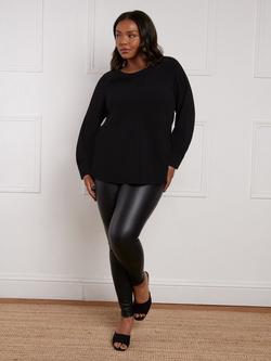 Live Unlimited Curve Faux Leather Leggings, Black, Black