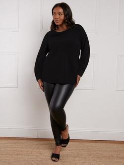 Live Unlimited Curve Petite Faux Leather Leggings, Black, Black