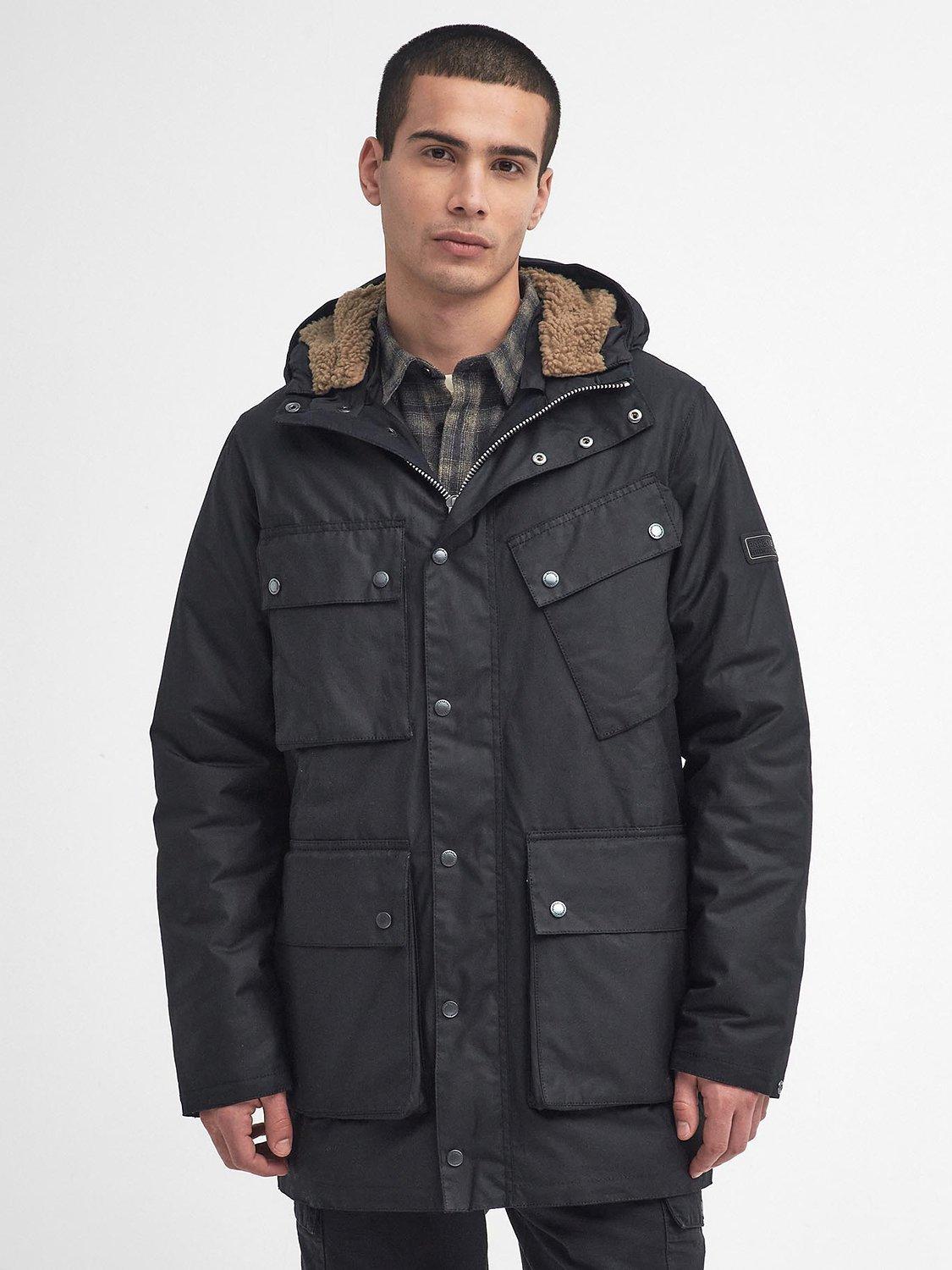 Barbour International Haburn Waxed Cotton Jacket Black