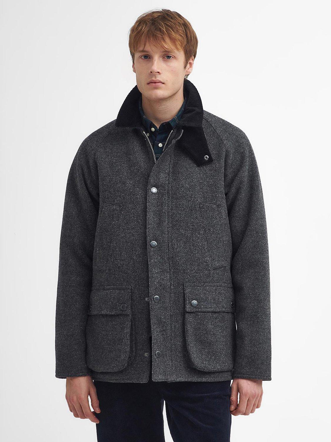 Barbour Bedale Wool Jacket Charcoal Greenloch