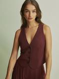 FLORERE Tailored Waistcoat, Burgundy