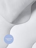 Night Lark Seersucker Coverless Duvet & Pillowcase Set, 4.5 Tog, Polar White