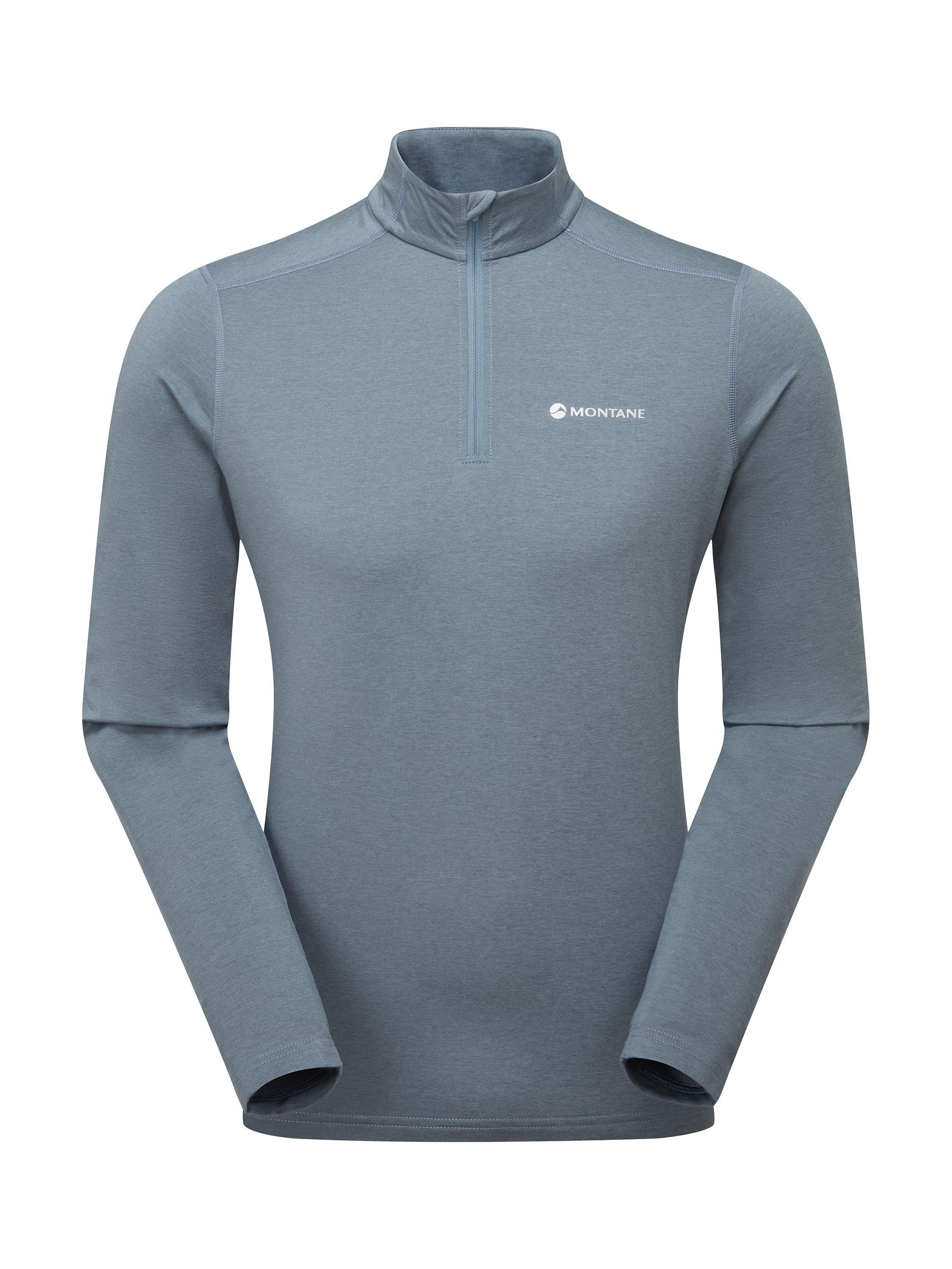 Product image 3 of 5, which shows Montane Dart XT Zip Neck Baselayer, Stone Blue, S