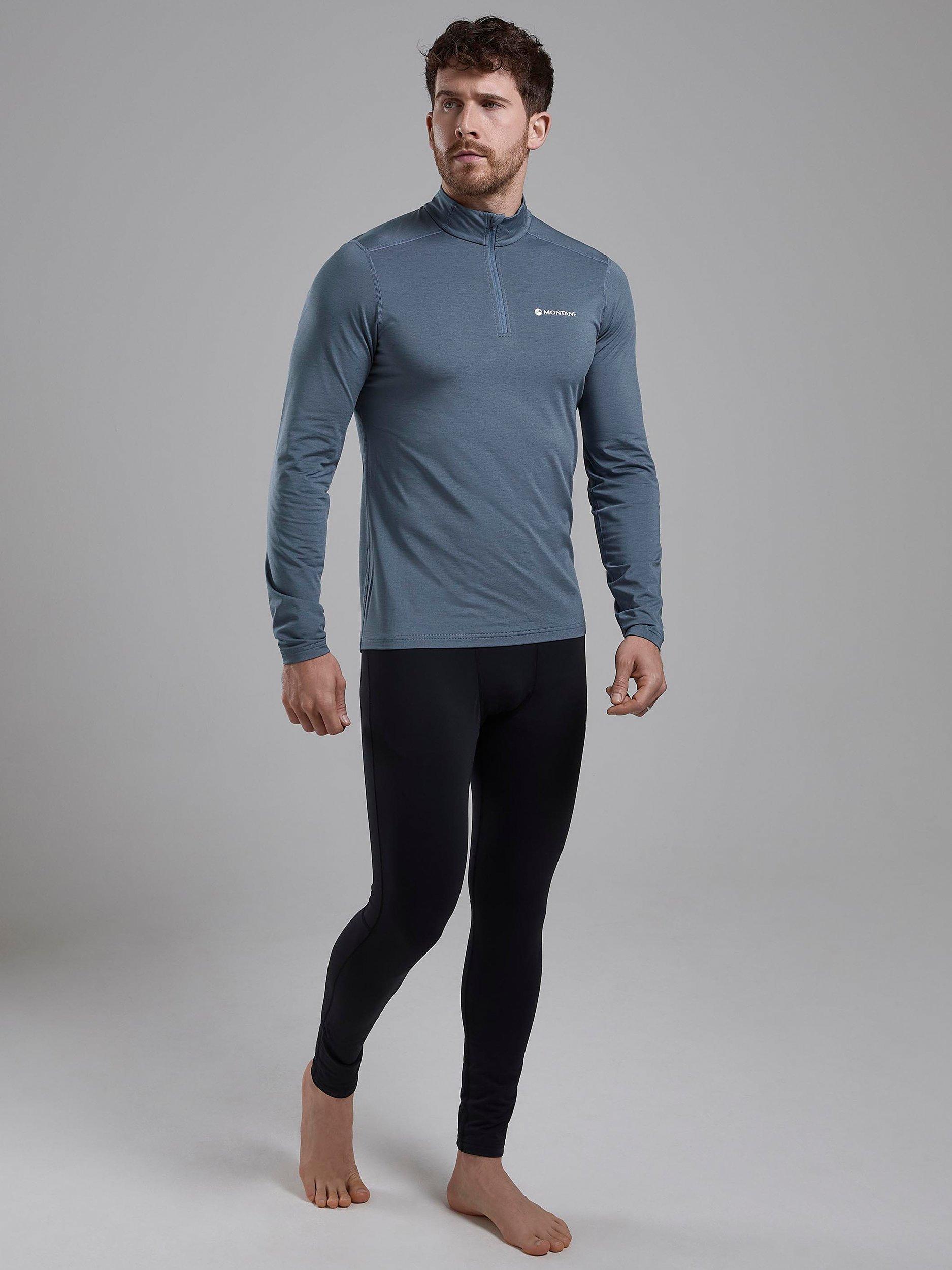 Product image 5 of 5, which shows Montane Dart XT Zip Neck Baselayer, Stone Blue, S