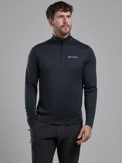 Montane Dart Zip Neck Baselayer, Black