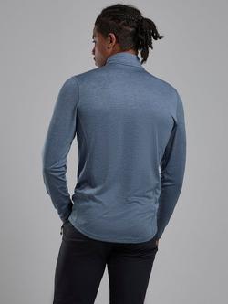 Montane Dart Zip Neck Baselayer - view 2, Stone Blue