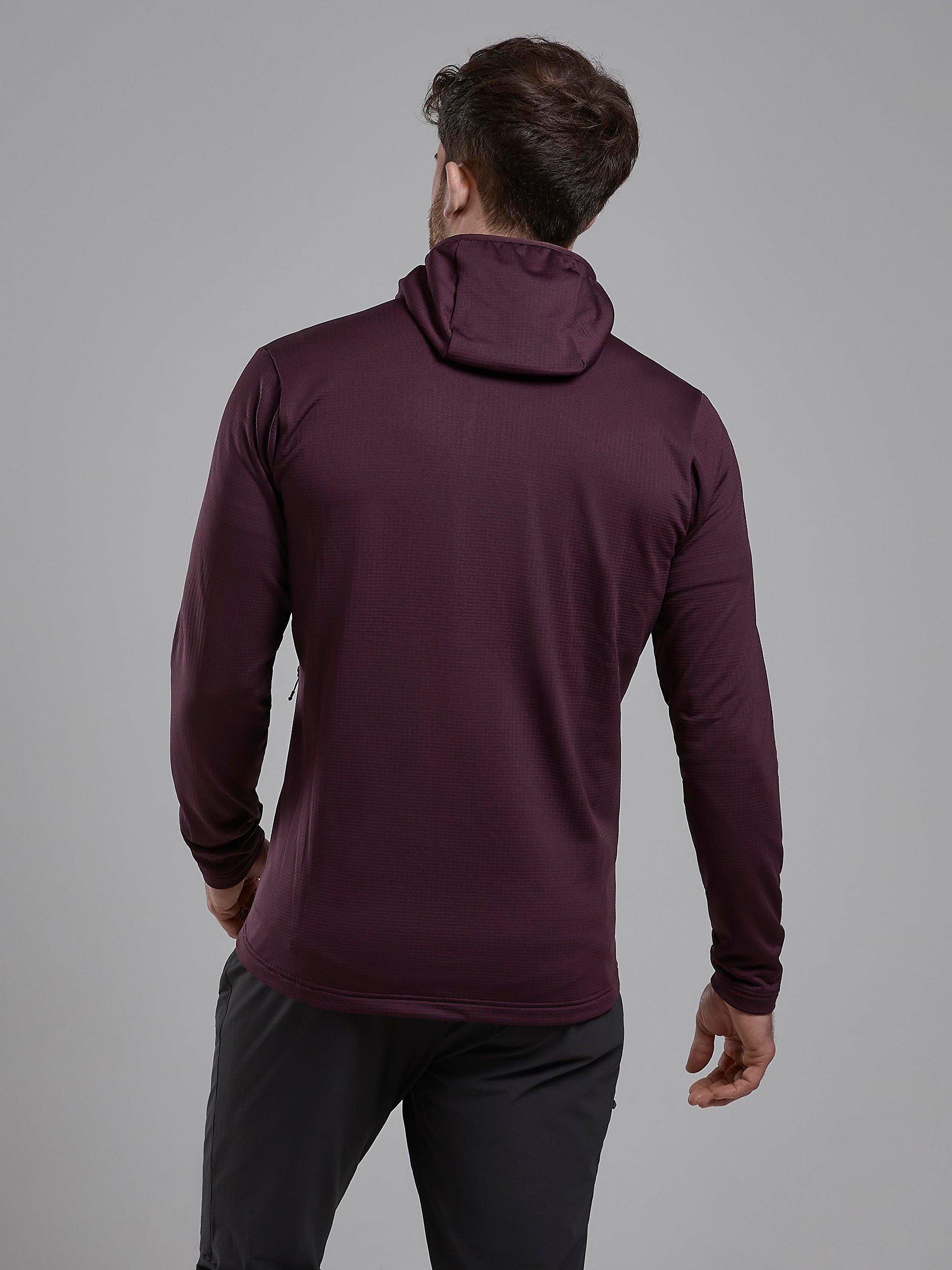 Product image 2 of 6, which shows Montane Protium Lightweight Breathable Zipped Hoodie, Dark Garnet, S