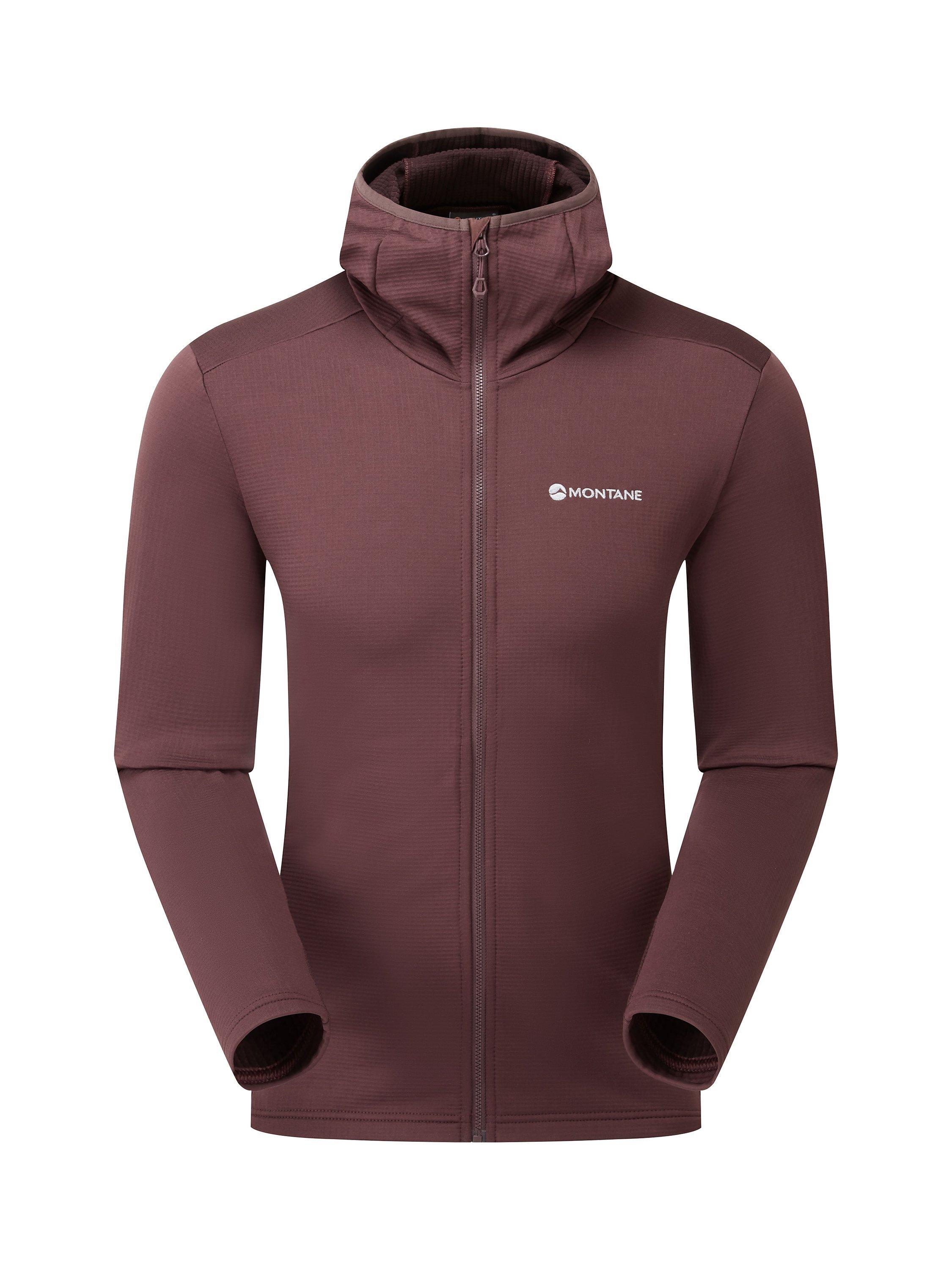 Product image 3 of 6, which shows Montane Protium Lightweight Breathable Zipped Hoodie, Dark Garnet, S