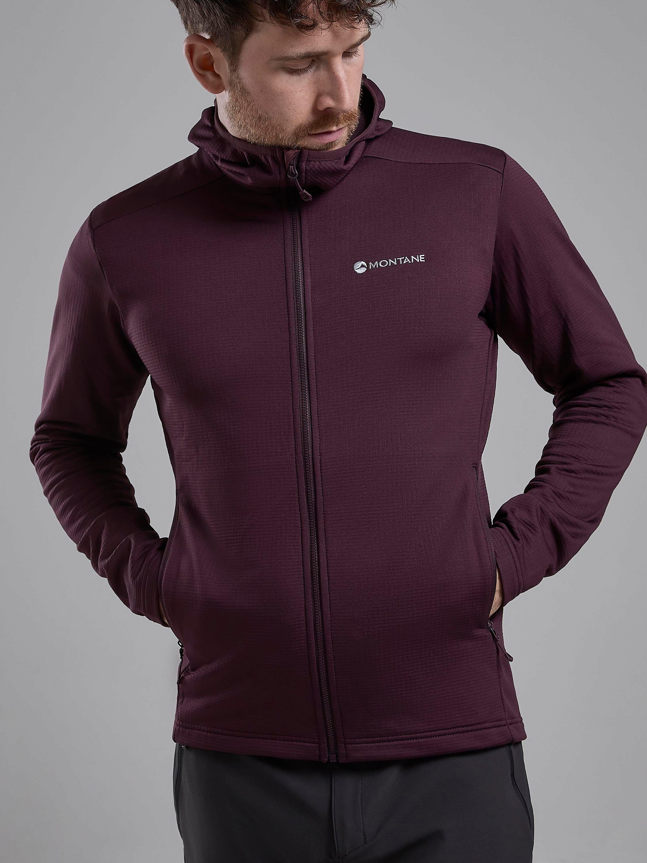 Product image 5 of 6, which shows Montane Protium Lightweight Breathable Zipped Hoodie, Dark Garnet, S