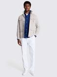 Moss Cotton Wool Blend Shacket, Tan