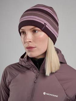 Montane Jack Stripe Beanie - view 2, Mulberry