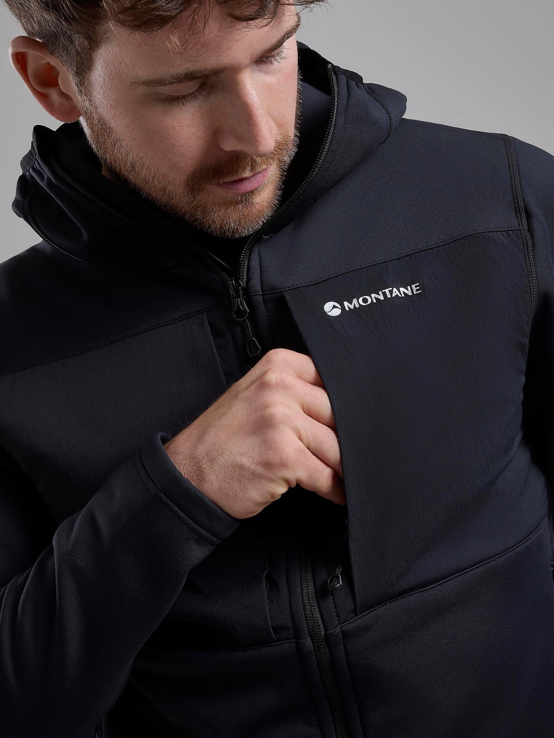 Product image 5 of 7, which shows Montane Fury XT Fleece Hoodie, Black, S