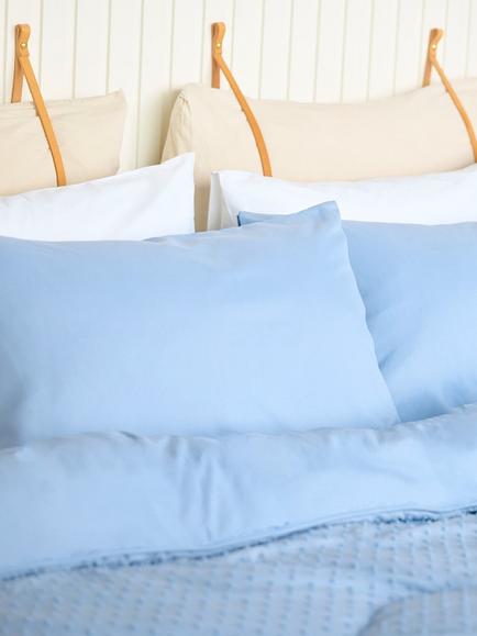 Night Lark Tufted Dots Coverless Duvet & Pillowcase Set, 10.5 Tog, Dusk Blue - view 2, Dusk Blue