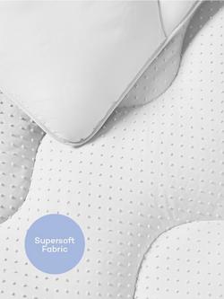 Night Lark Tufted Dots Coverless Duvet & Pillowcase Set, 10.5 Tog, White - view 2, White