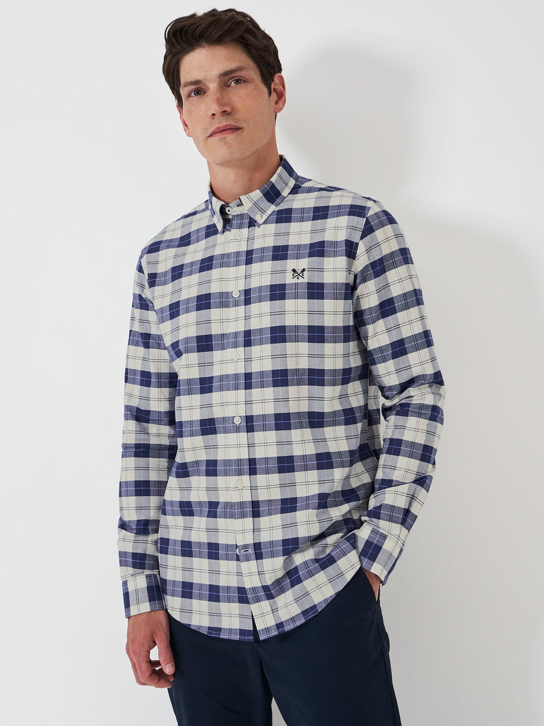 Crew Clothing Hurst Check Shirt, Cream