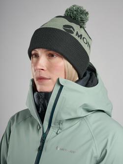 Montane Logo Cuffed Bobble Beanie - view 2, Deep Forest