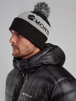 Montane Logo Cuffed Bobble Beanie - view 2, Black