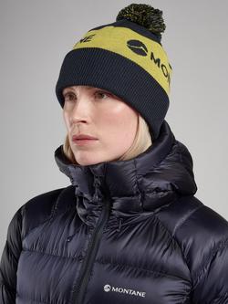 Montane Logo Cuffed Bobble Beanie - view 2, Eclipse Blue