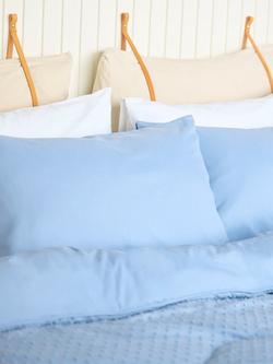 Night Lark Tufted Dots Coverless Duvet & Pillowcase Set, 4.5 Tog, Dusk Blue - view 2, Dusk Blue