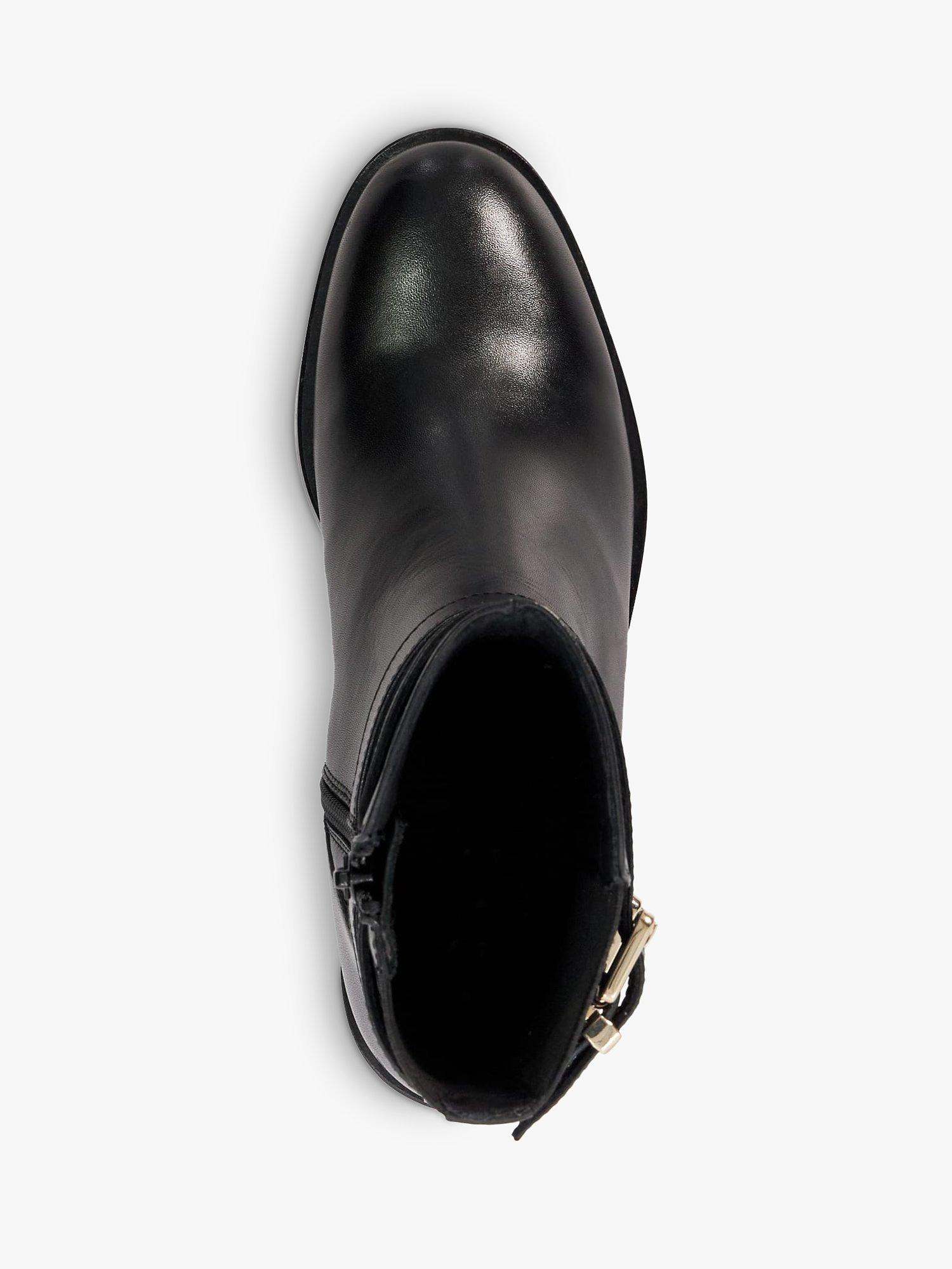 Product image 2 of 6, which shows Dune London Patter Leather Ankle Boots, Black, EU36