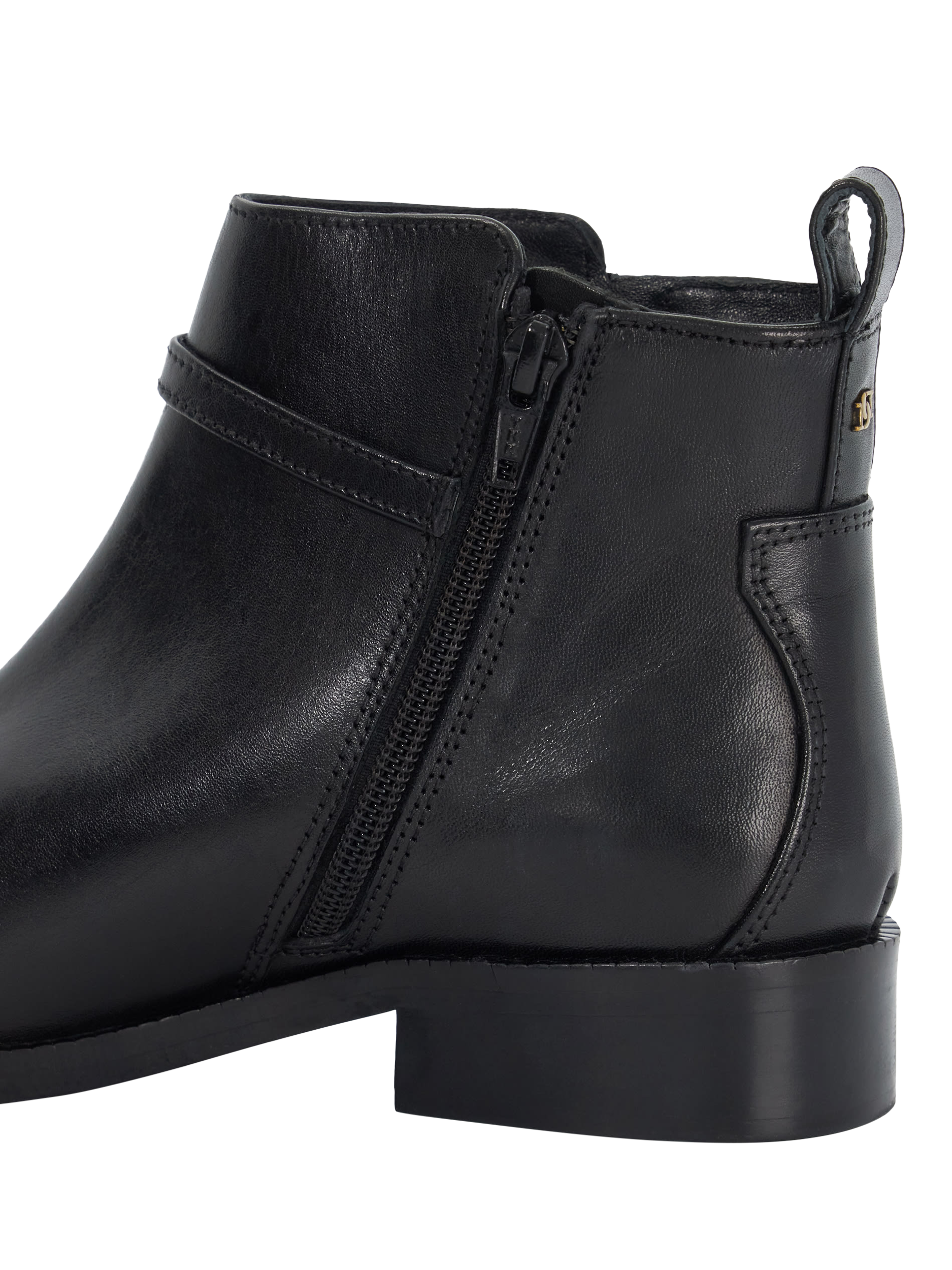 Product image 5 of 6, which shows Dune London Parklyn Snaffle Trim Leather Ankle Boots, Black, EU36