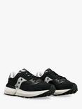 Saucony Jazz NXT Leather Blend Trainers, Black/Silver